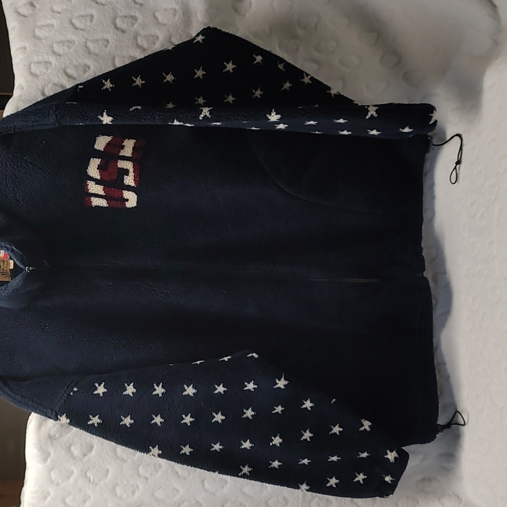 Men's Fleece Flag Jacket Medium
